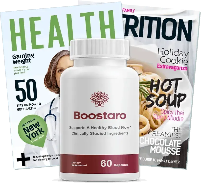 Boostaro Male Vitality Supplement — 8-Ingredient Nitric Oxide and Circulation Stack for Stamina, Performance and Energy
