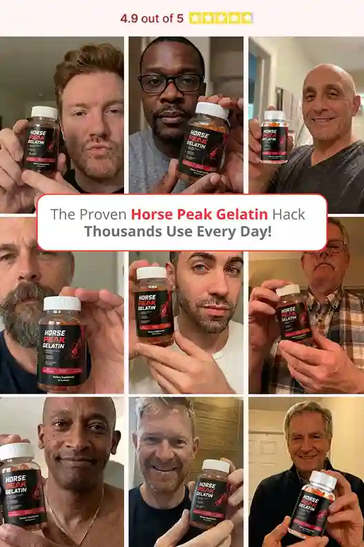 Horse Peak Gelatin customer reviews — real men share results for blood flow libido and energy