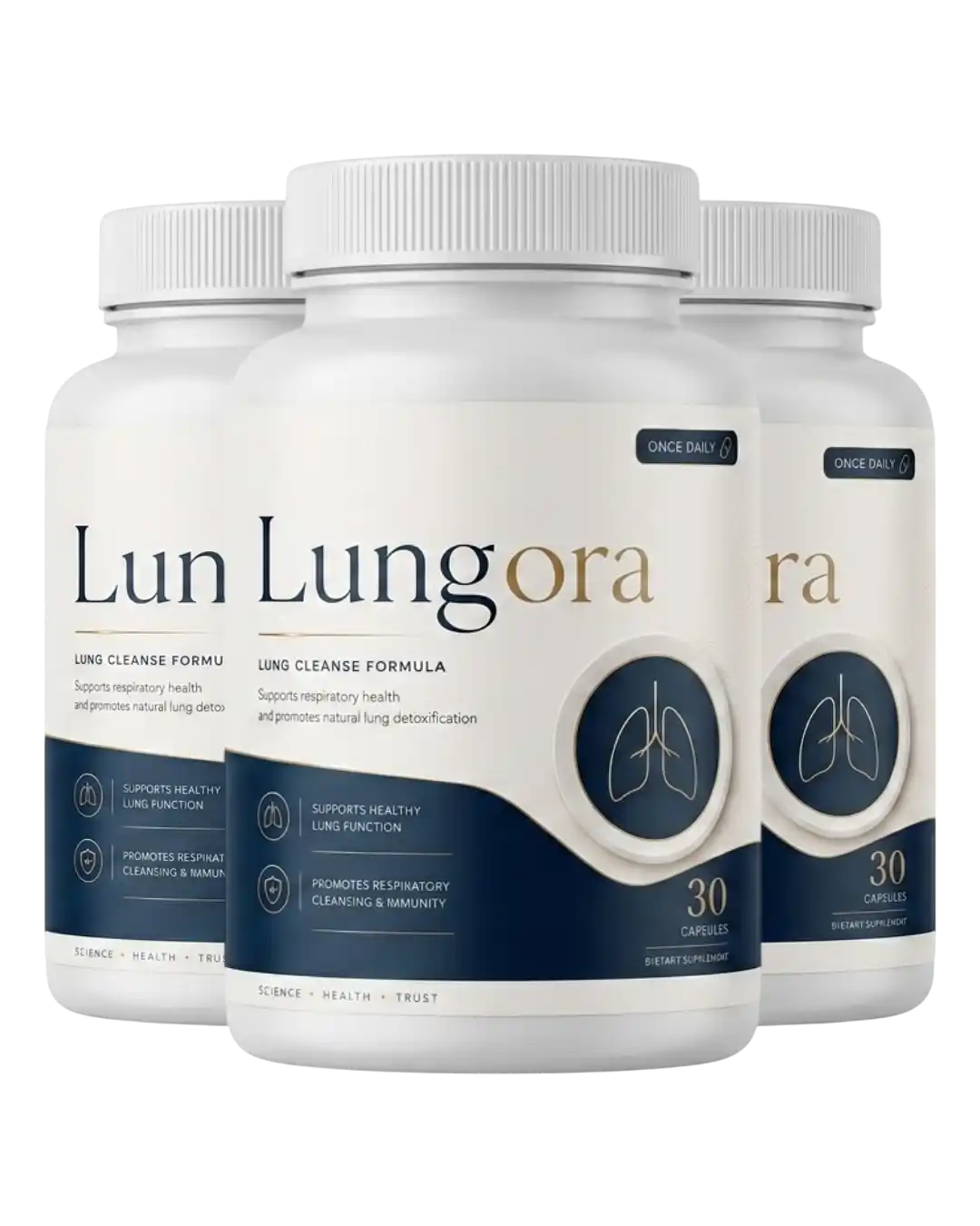 Lungora Respiratory Wellness Supplement — 6-Ingredient Daily Capsule for Lung Health and Breathing Comfort