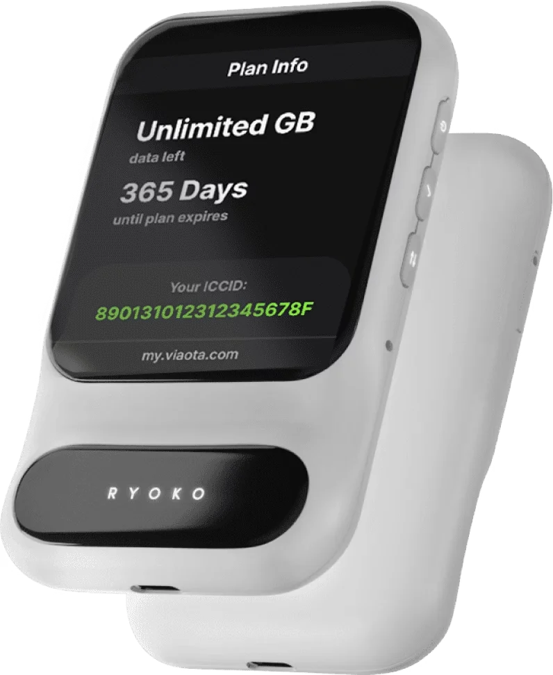 Ryoko Pro Portable WiFi Hotspot — Pocket-Sized Device Connecting 10 Devices in 175 Countries with No Roaming Fees