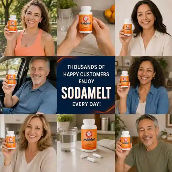 SodaMelt benefits — reduced bloating lighter feeling improved digestive comfort better gut health steady energy and metabolic wellness